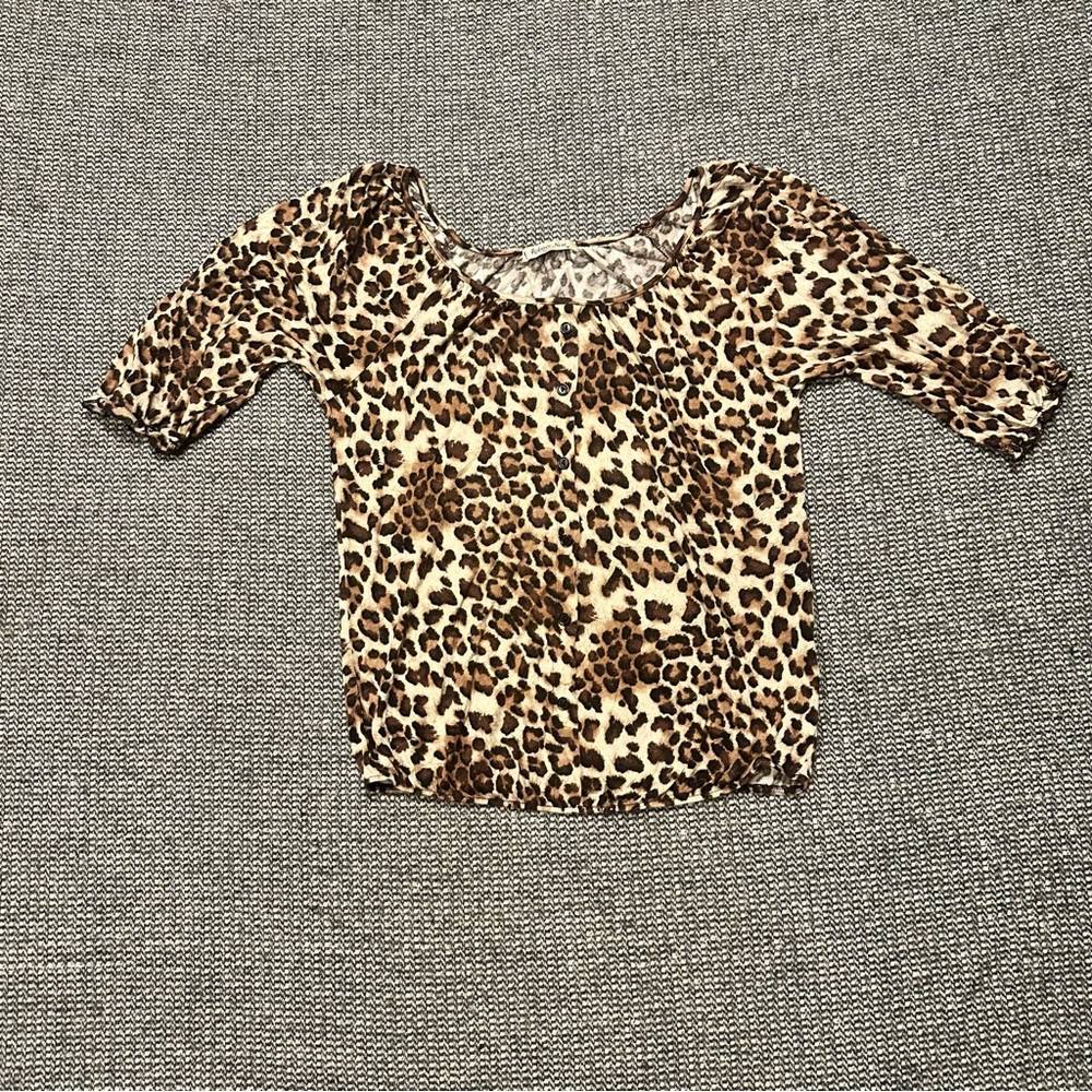 Robin's Nest Maternity Leopard Print Blouse